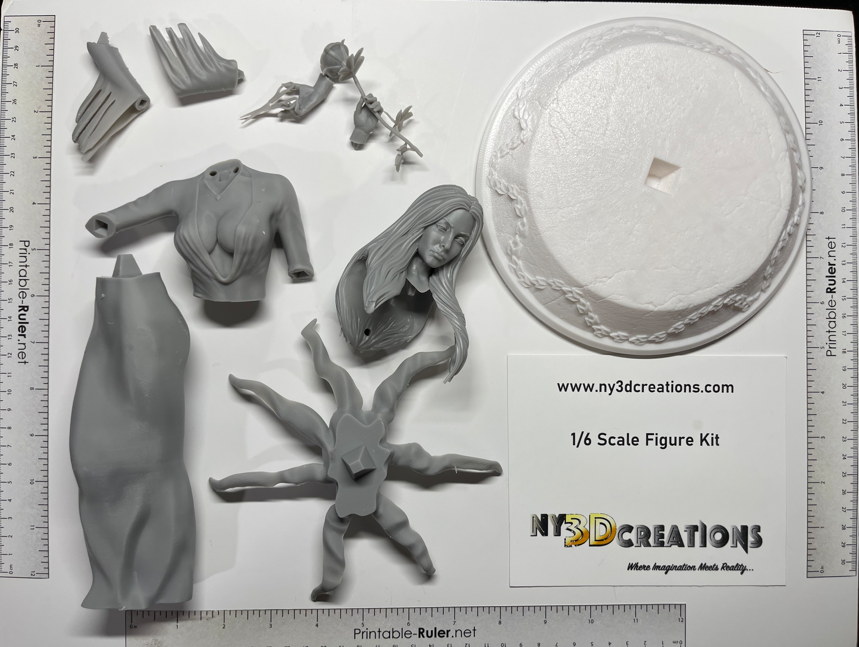 Morticia Adams - Fan Art - Resin Printed Model Kit